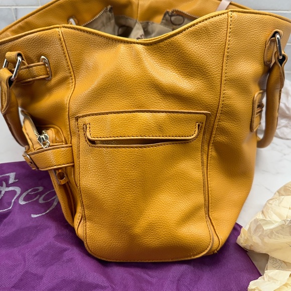 Segolene Paris Hand Bag Good. Mustard Yellow. EUC - Picture 5 of 16